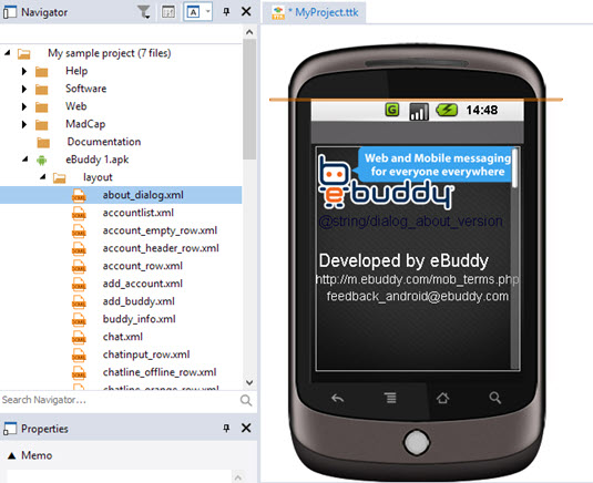 xml file viewer android